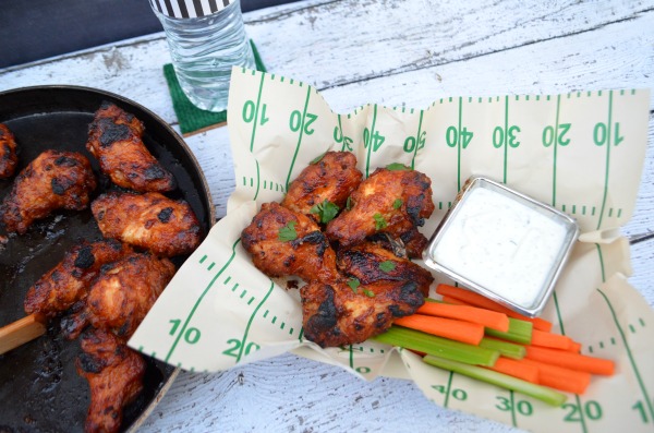 Foster Farms Honey BBQ Wings with Cilantro Lime Ranch Dip recipe.