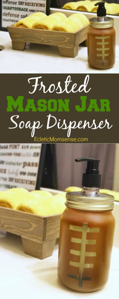 Frosted Mason Jar Soap Dispenser + Guest Bath Refresh - Eclectic Momsense