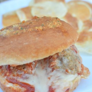 Meatball Sliders - Great weeknight meal or party appetizer. These meatball sliders are easy and full of so much flavor. Pair with Microwave Potato Chips for the perfect dinner.