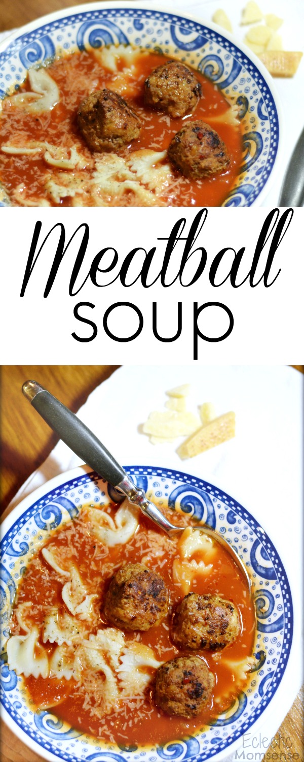 Italian Meatball Soup|EclecticMomsense.com #soup #recipe #meatballs #Italian