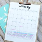 Printable Calendar with Habit Tracking.
