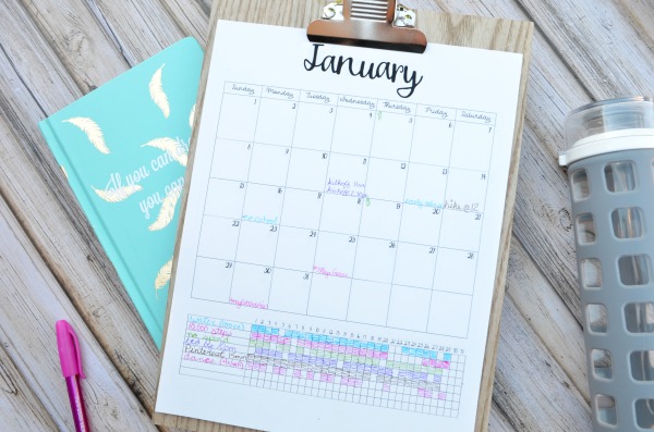 Printable Calendar with Habit Tracking - Eclectic Momsense