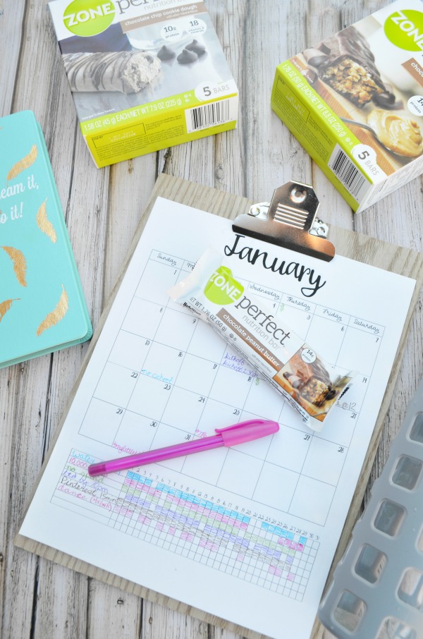 Printable Calendar with Habit Tracking. #MyLittleWins #ad @Walmart @Zoneperfect