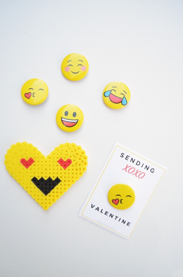 Emoji Perler Bead Heart - Fun craft project for kids (and adults) of all ages.