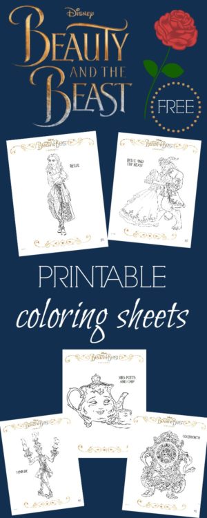 Beauty and The Beast Movie Review + FREE Printable Coloring Pages ...
