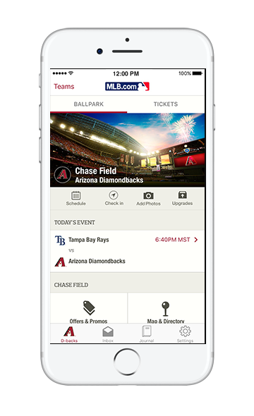 MLB Ballpark app  Arizona Diamondbacks