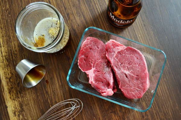 Beer Infused Steak with Peppercorn Pan Sauce