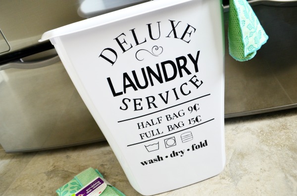 Vintage Laundry Hamper Decal