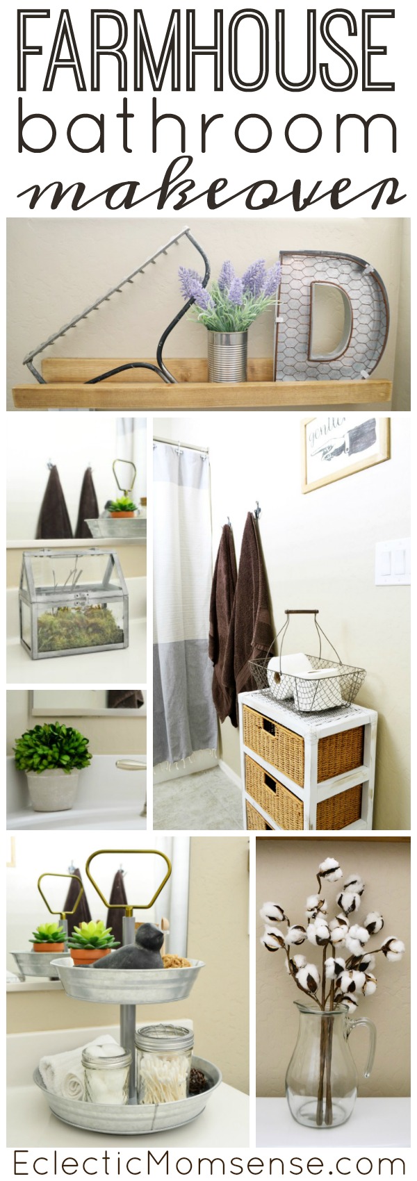 Rustic Farmhouse Bathroom Makeover