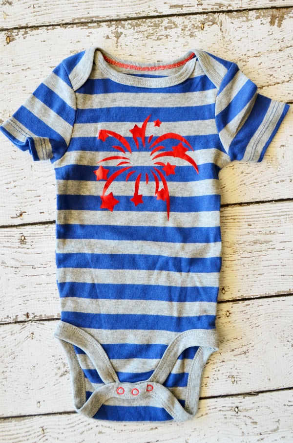 Patriotic Fireworks Onesie