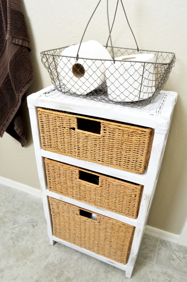 Rustic Wicker Drawer Makeover