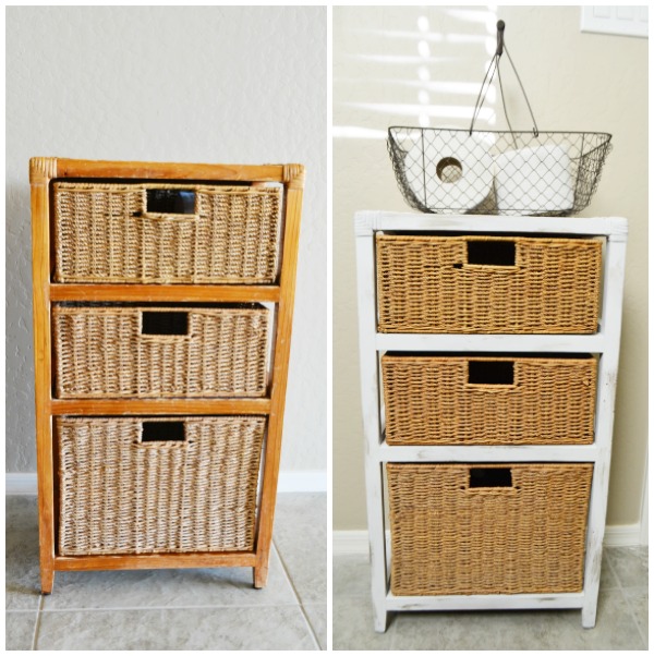 Rustic Wicker Drawer Makeover