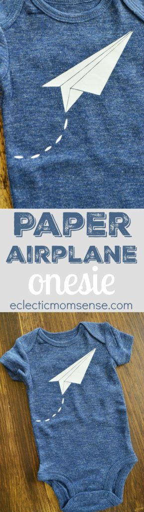 paper airplane onsie