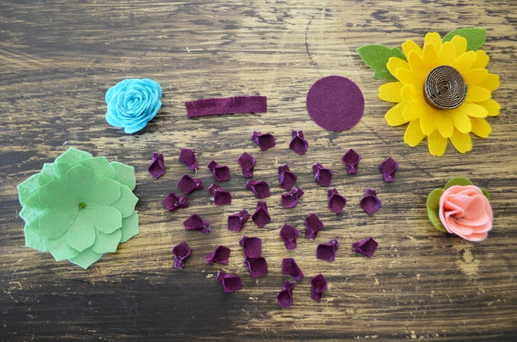 diy felt flowers