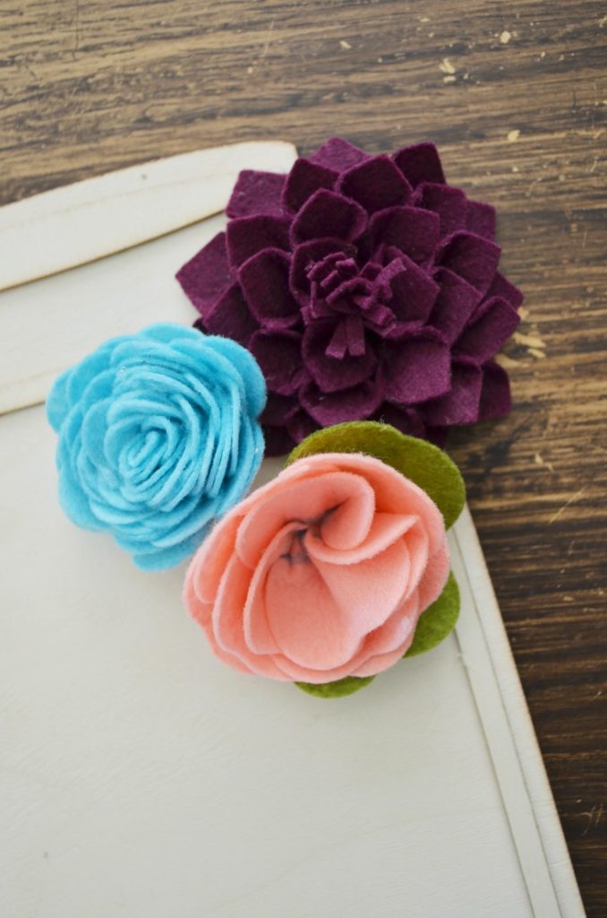 felt flower decor