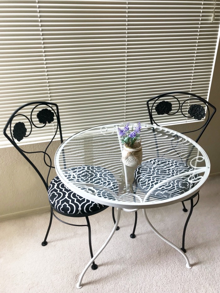 cafe table set- makeover