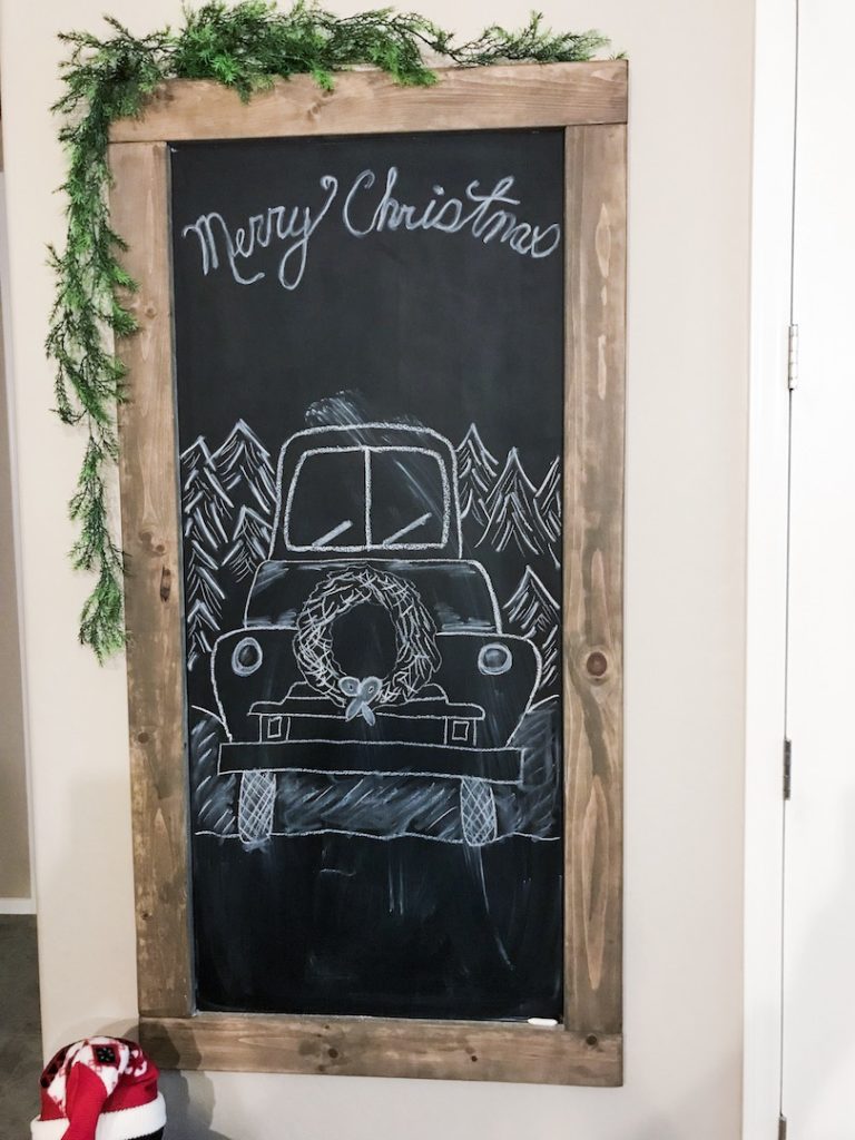 Christmas chalkboard art