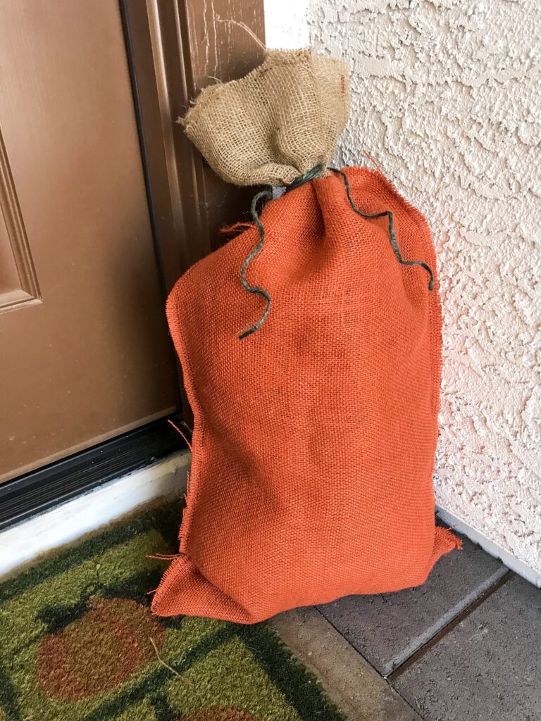 Burlap Pumpkin bag