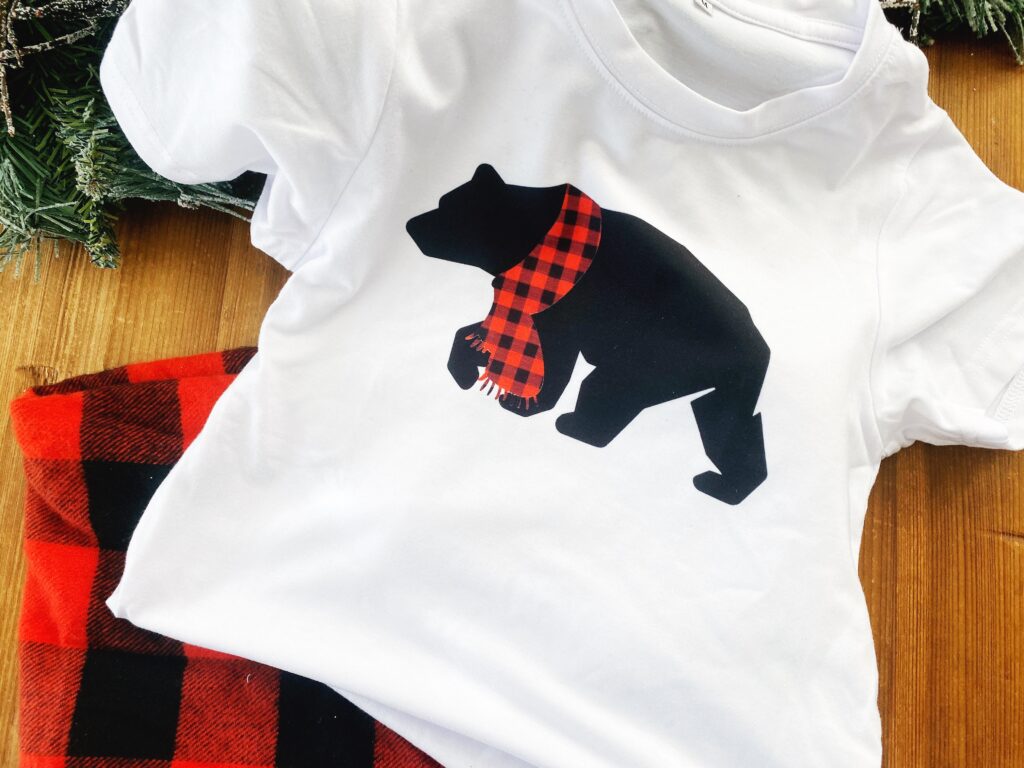 Buffalo Plaid bear shirt-